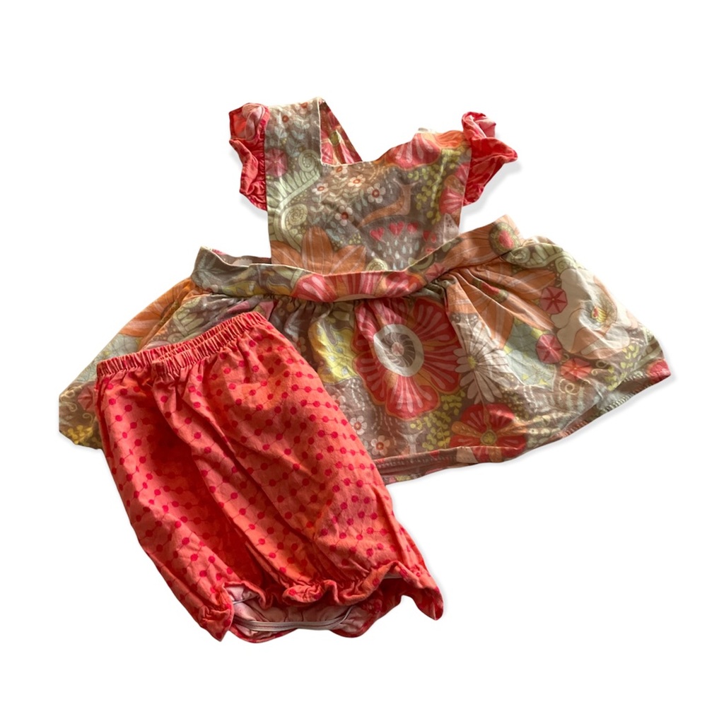 Ricrac & ruffles dress set